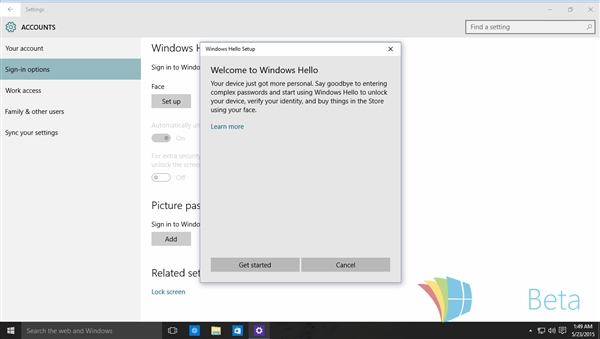 Win10最新预览版10125惊现生物识别认证Windows Hello