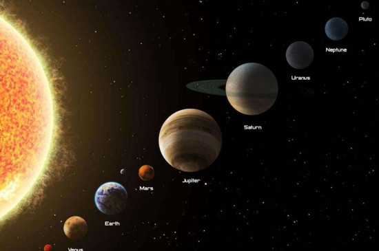 太阳系中行星的大小排列
